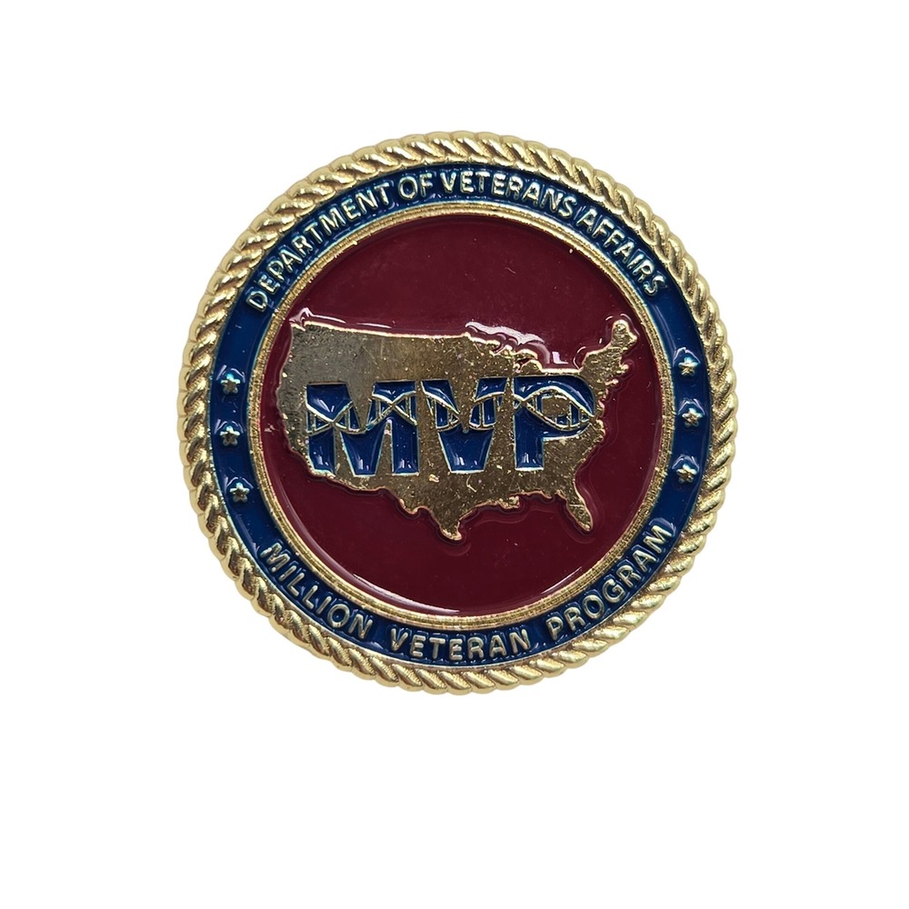 Million Veteran Program MVP Enamel Lapel Pin5 US Map DNA Helix Logo